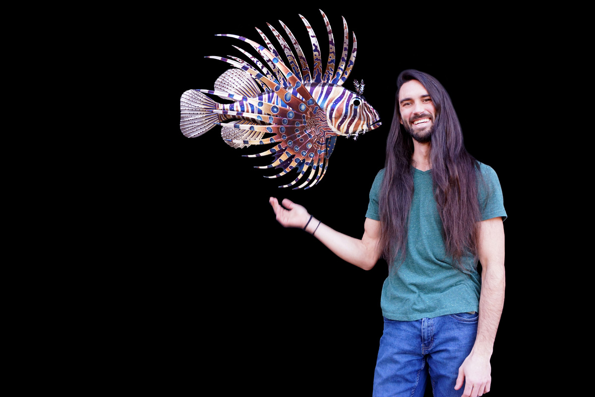 Metal Sculpture: Lionfish